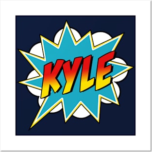 Boys Kyle Name Superhero Comic Book Posters and Art